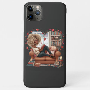 Capa Para iPhone 11 Pro Max African American Girl Love Book (Livro de Amor par