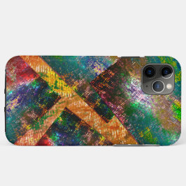 Capa Para iPhone 11 Pro Max Agrupamento de camadas coloridas com queimadura rú