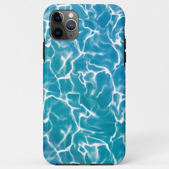 Capa Para iPhone 11 Pro Max Água do mar azul (Verso)