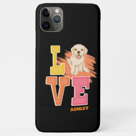 Capa Para iPhone 11 Pro Max Amor Labrador Retriever Cachorro Fofo Pai de Cacho