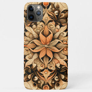 Capa Para iPhone 11 Pro Max Antecedentes estéticos da decoração de castanho-la