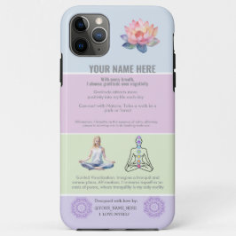 Capa Para iPhone 11 Pro Max ANTI-Stress loto FLOWER YOGA CHAKRA PEACE