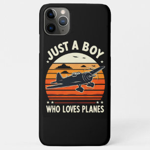 Capa Para iPhone 11 Pro Max Apenas Um Menino Que Ama Aviões Vintage Avie Lover