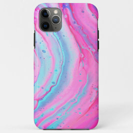 Capa Para iPhone 11 Pro Max Aqua Purple Paint Splash Arte Moderna