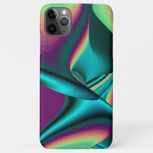 Capa Para iPhone 11 Pro Max Arte 3D Metálica Futurística Abstrato