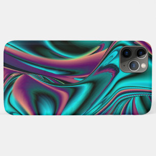 Capa Para iPhone 11 Pro Max Arte 3D Metálica Futurística Abstrato