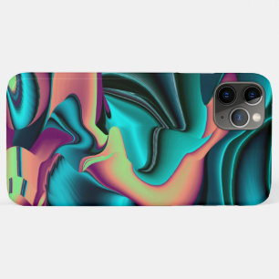 Capa Para iPhone 11 Pro Max Arte 3D Metálica Futurística Abstrato