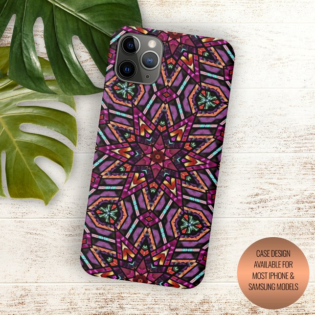 Capa Para iPhone 11 Pro Max Arte abstrata boêmia moderna e elegante de mandala (Criador carregado)