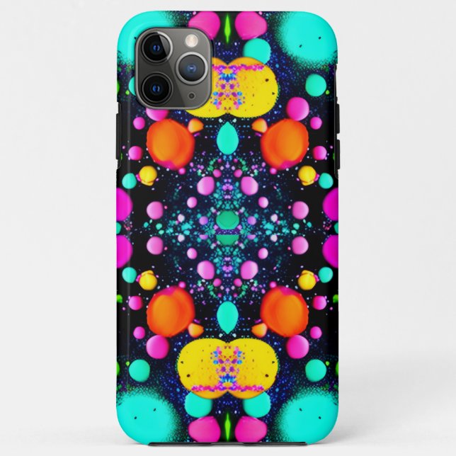 Capa Para iPhone 11 Pro Max arte abstrata brilhante (Verso)