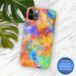 Capa Para iPhone 11 Pro Max Arte abstrata funky aqua azul roxo laranja