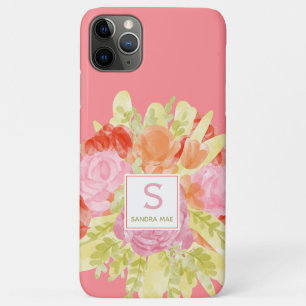 Capa Para iPhone 11 Pro Max Arte bonito de Pastel Floral Floral de Primavera D