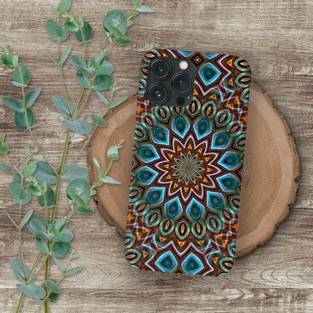 Capa Para iPhone 11 Pro Max Arte Mandala Moderna da Boêmia abstrato Elegante (Criador carregado)