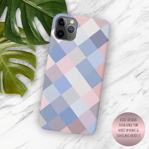 Capa Para iPhone 11 Pro Max Arte Pixel Coral Rosa Violeta Azul Pastel