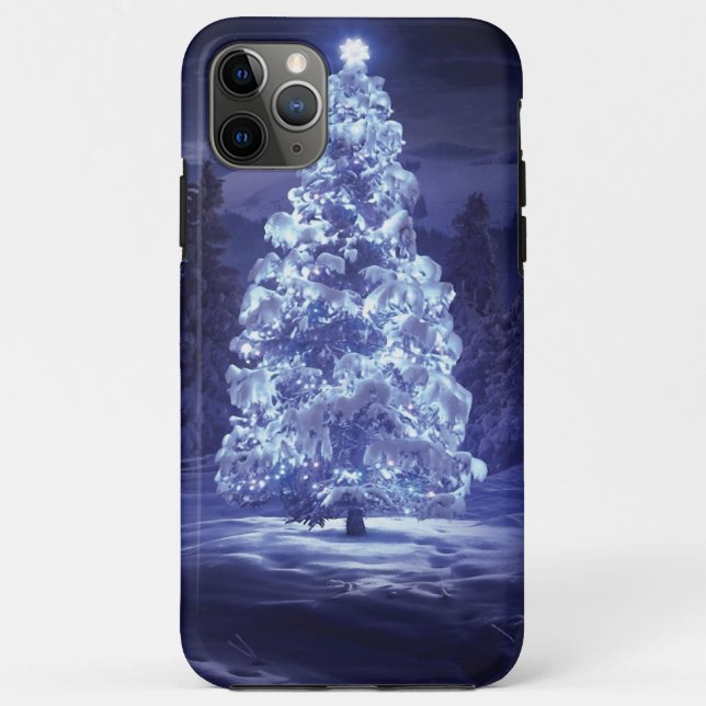 Capa Para iPhone 11 Pro Max Árvore de Natal (Verso)