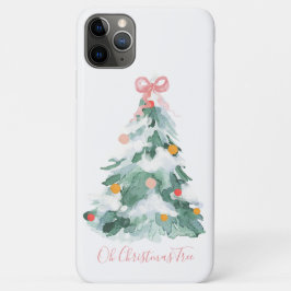 Capa Para iPhone 11 Pro Max Árvore de Natal bonito e pastel com Arco rosa