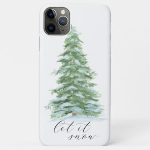Capa Para iPhone 11 Pro Max Árvore de Natal Deixe nevar