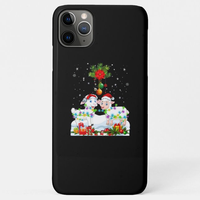 Capa Para iPhone 11 Pro Max Árvore de Natal Engraçado para Ovinos | Presente p (Verso)