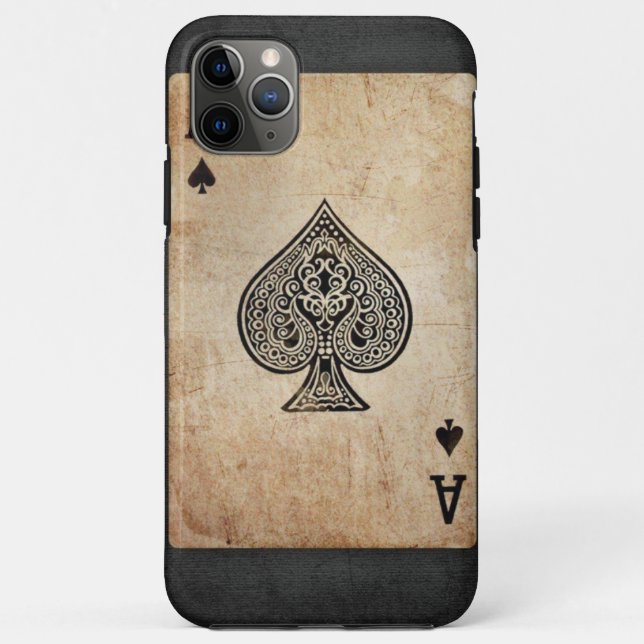Capa Para iPhone 11 Pro Max Ás de travesseiro decorativo de espadas (Verso)