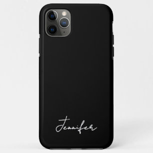 Capa Para iPhone 11 Pro Max Assinatura de nome personalizado em script minimal