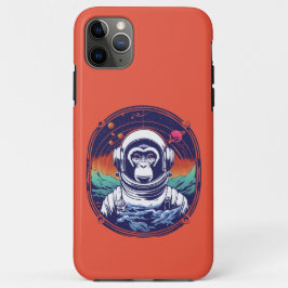 Capa Para iPhone 11 Pro Max Astronauta do Macaco Espacial