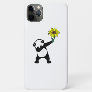 Capa Para iPhone 11 Pro Max Autista Dabbing Panda Bear Sunflower