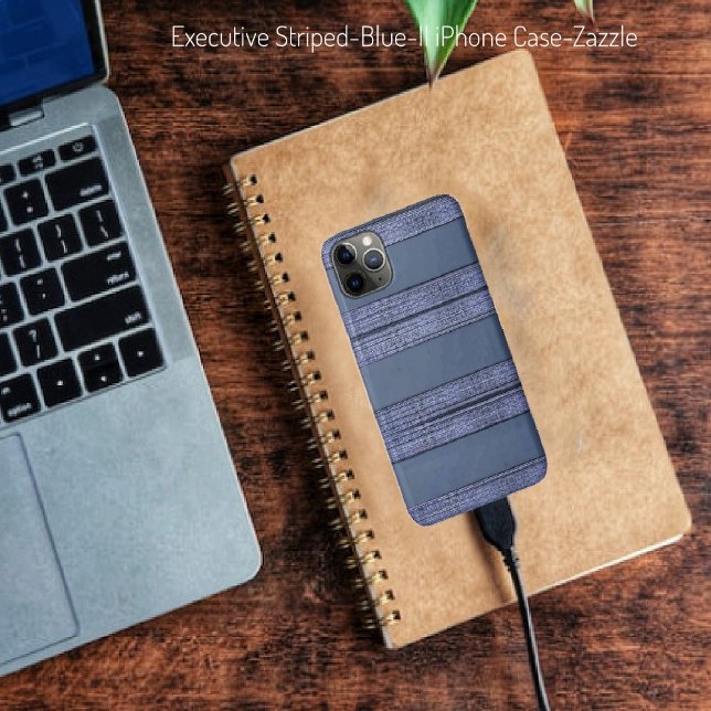 Capa Para iPhone 11 Pro Max Azul com risca executiva II (Criador carregado)