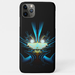 Capa Para iPhone 11 Pro Max Azul de Alienígena de Olhos Brilhantes