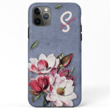 Azul Denim Floral Monograma