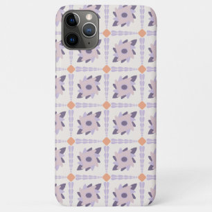Capa Para iPhone 11 Pro Max Azulejo decorativo colorido roxo pastel