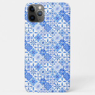 Capa Para iPhone 11 Pro Max Azulejo zellige azul e branco Azulego Lifesty