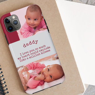 Capa Para iPhone 11 Pro Max Baby Girl Photos with Adorable Words for Pai