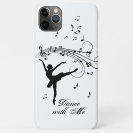 Capa Para iPhone 11 Pro Max Ballerina Dançando com Notas de Música