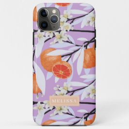 Capa Para iPhone 11 Pro Max Banhos de Bloqueio de Citros de Tangerina Laranja 