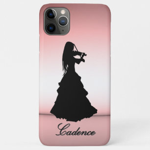 Capa Para iPhone 11 Pro Max Bela Menina Cigana Toca Violino Nome Pessoal