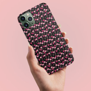 Capa Para iPhone 11 Pro Max Belas flores de Dahlia rosa e vermelha Coloridas e