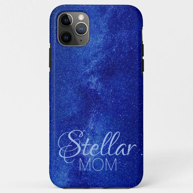 Capa Para iPhone 11 Pro Max Blue Stellar Mãe (Verso)