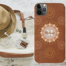 Capa Para iPhone 11 Pro Max Boho Tribal Mandalas Rustic Earthtons Variação 1
