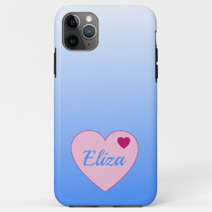 Capa Para iPhone 11 Pro Max Bonito azul pastel e cor-de-rosa