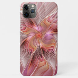 Capa Para iPhone 11 Pro Max Borboleta Abstrata Colorida Arte Fantasia Fractal