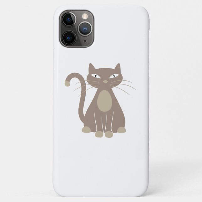 Capa Para iPhone 11 Pro Max Brown Cat (Verso)