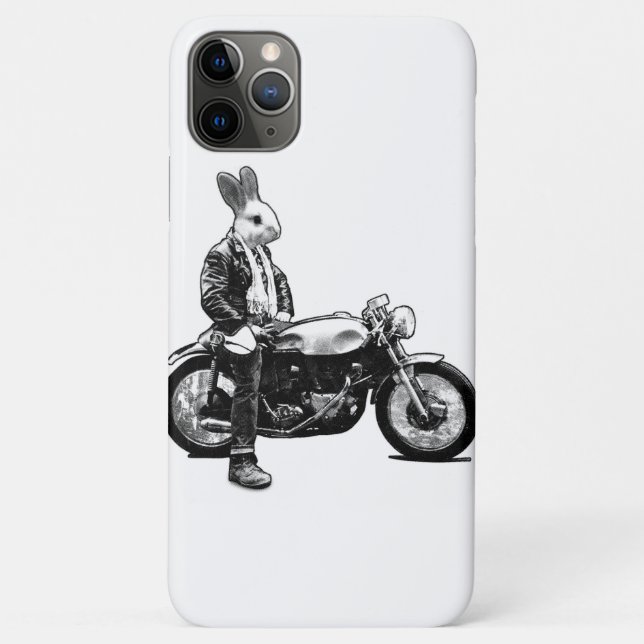 Capa Para iPhone 11 Pro Max Bunny Biker (Verso)