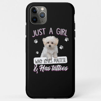Capa Para iPhone 11 Pro Max Cachorro | Apenas Uma Menina Que Ama Maltês E Tatu