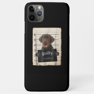Capa Para iPhone 11 Pro Max Cachorro Chocolate Culpado Labrador Mau Cão