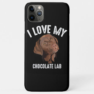 Capa Para iPhone 11 Pro Max Cachorro | Eu Amo Meu Laboratório De Chocolate