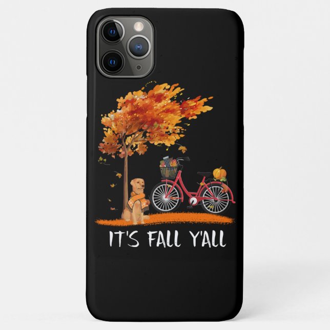 Capa Para iPhone 11 Pro Max Cachorro | Labrador Retriever É Queda Y'all (Verso)