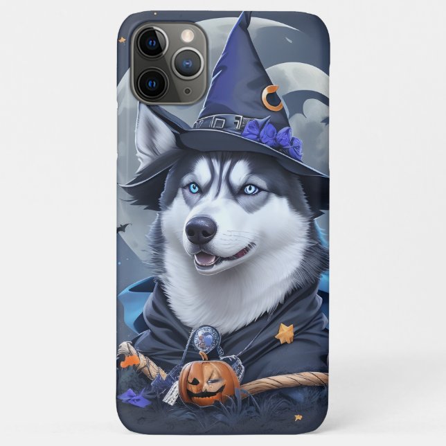 Capa Para iPhone 11 Pro Max Cachorro Rouco Encantado: Delícia Mágica do Hallow (Verso)