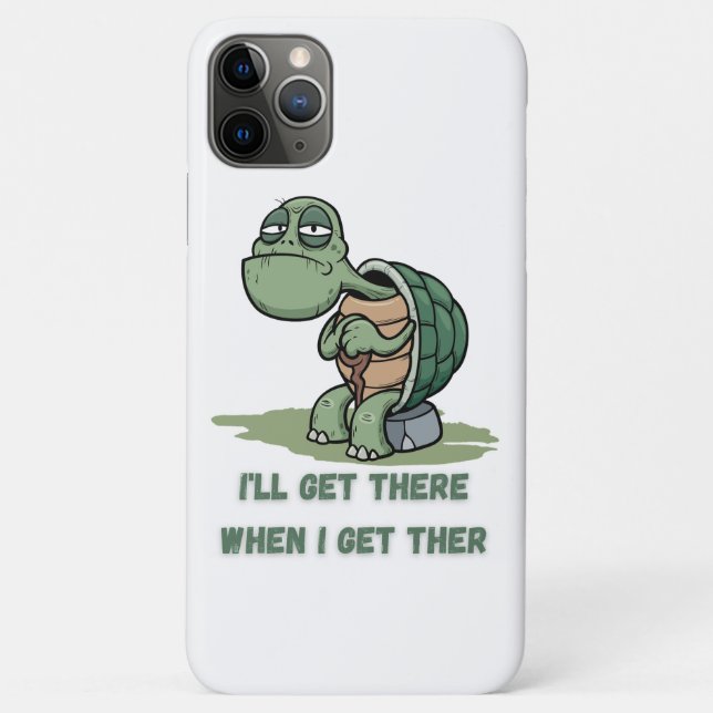 Capa Para iPhone 11 Pro Max Camiseta de tartaruga de desenho animado (Verso)