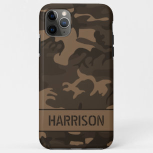 Capa Para iPhone 11 Pro Max Camuflagem Marrom