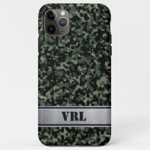 Capa para iPhone 11 Pro Max Camuflagem Verde Escur