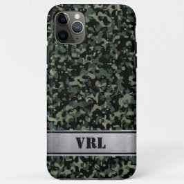 Capa para iPhone 11 Pro Max Camuflagem Verde Escur